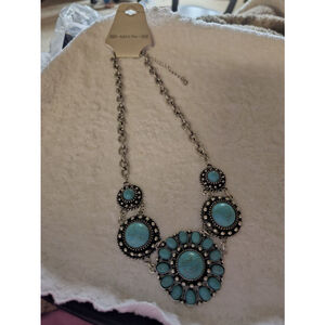 Silver turquoise necklace